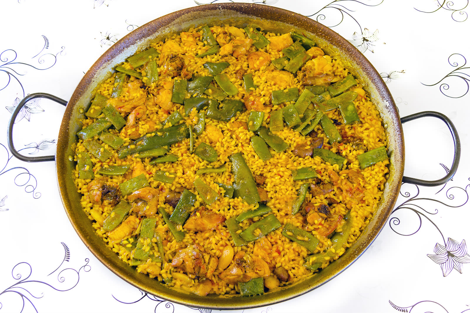 Paella valenciana en El Palmar